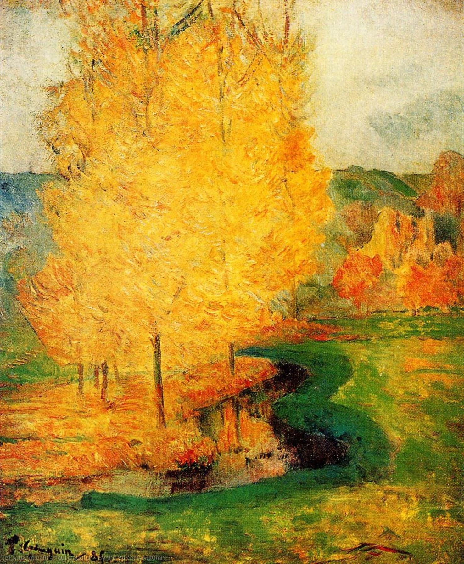 By The Stream, Autumn — Eugène Henri Paul Gauguin