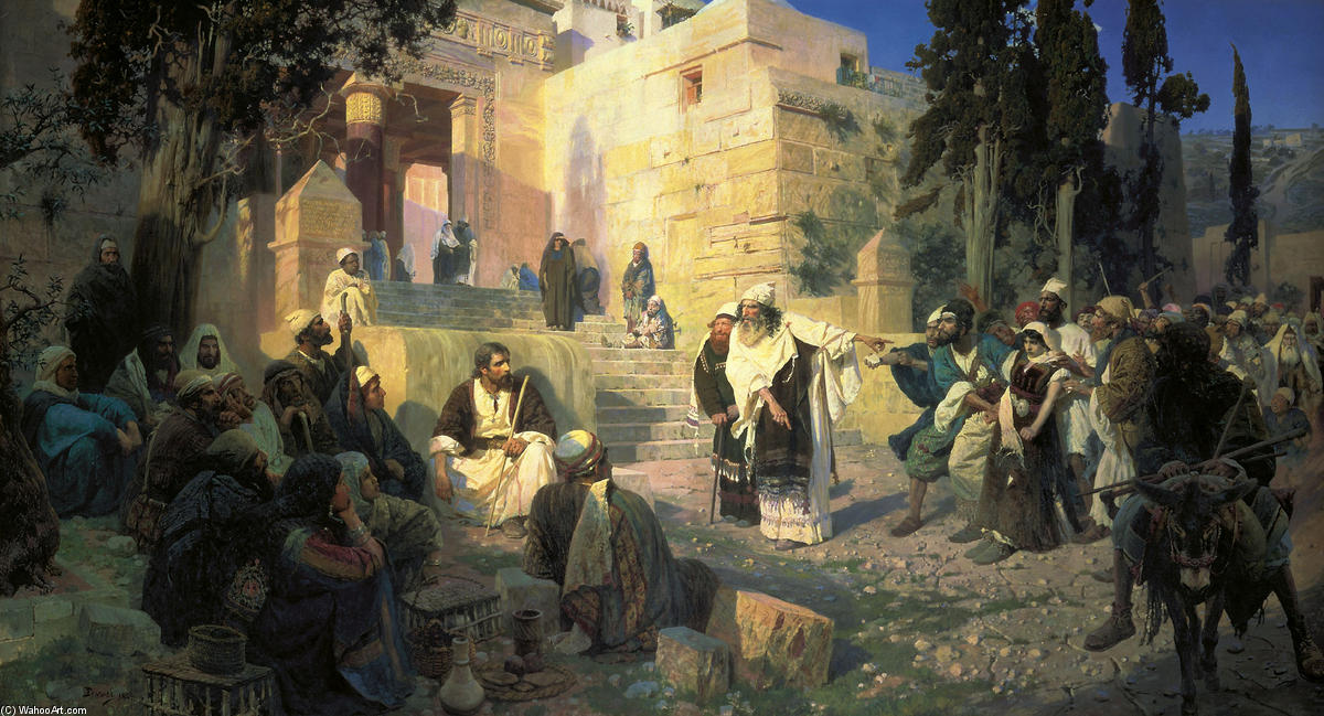 A Depiction Of Jesus And The Woman Taken In Adultery — Vasily Dmitrievich Polenov