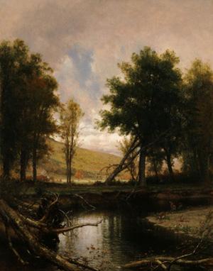 Landscape With Stream And Deer — トーマス・ワーシントン・ウィットリッジ