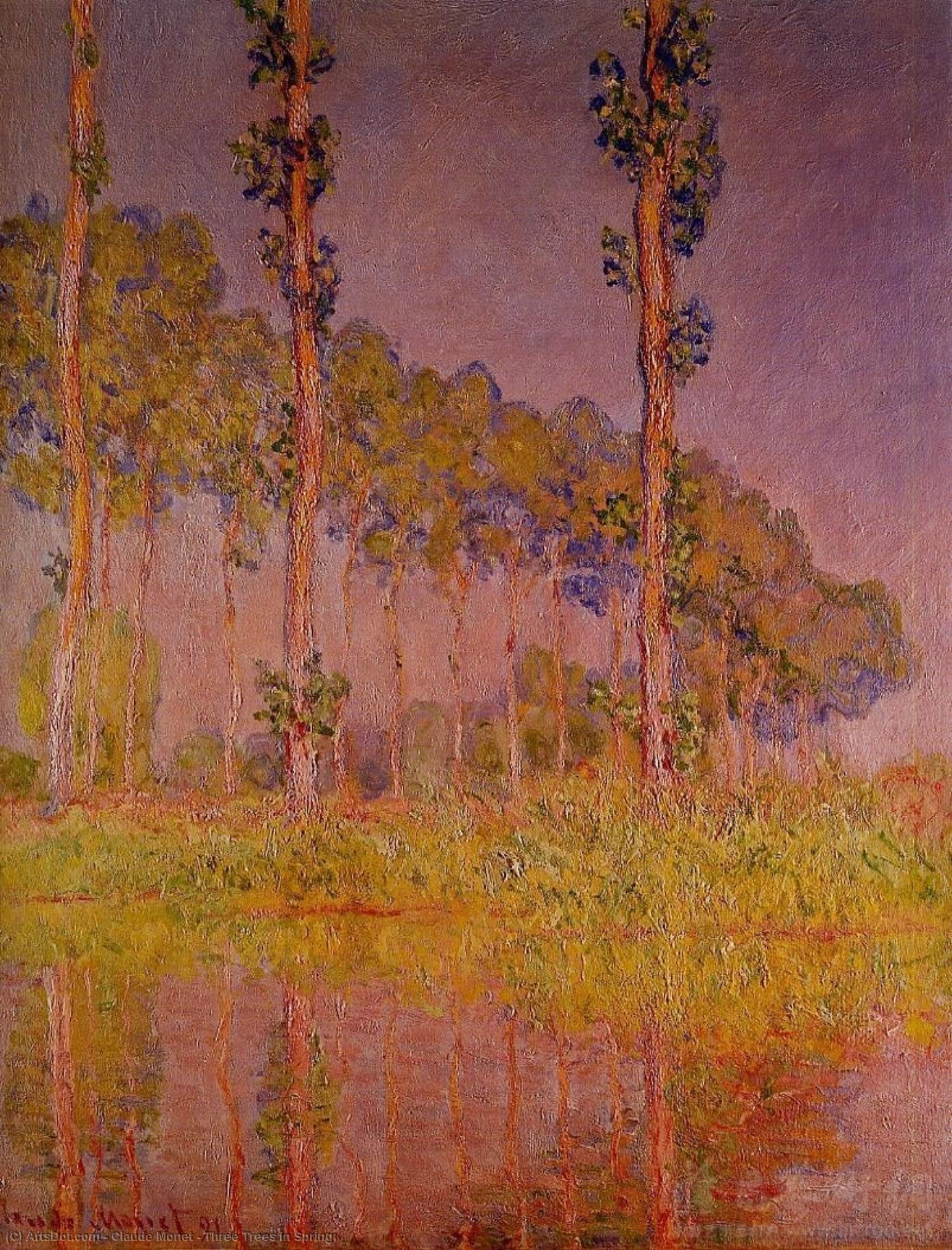 Three Trees In Spring — クロード・モネ