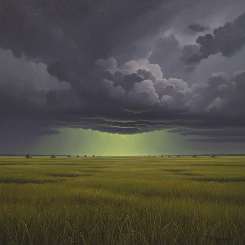 The Imminent Hush: An Atmospheric Study In Ochre And Slate — Guillaume Rolland