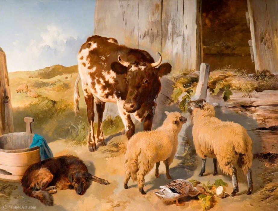 A Corner Of The Farmyard — George William Horlor