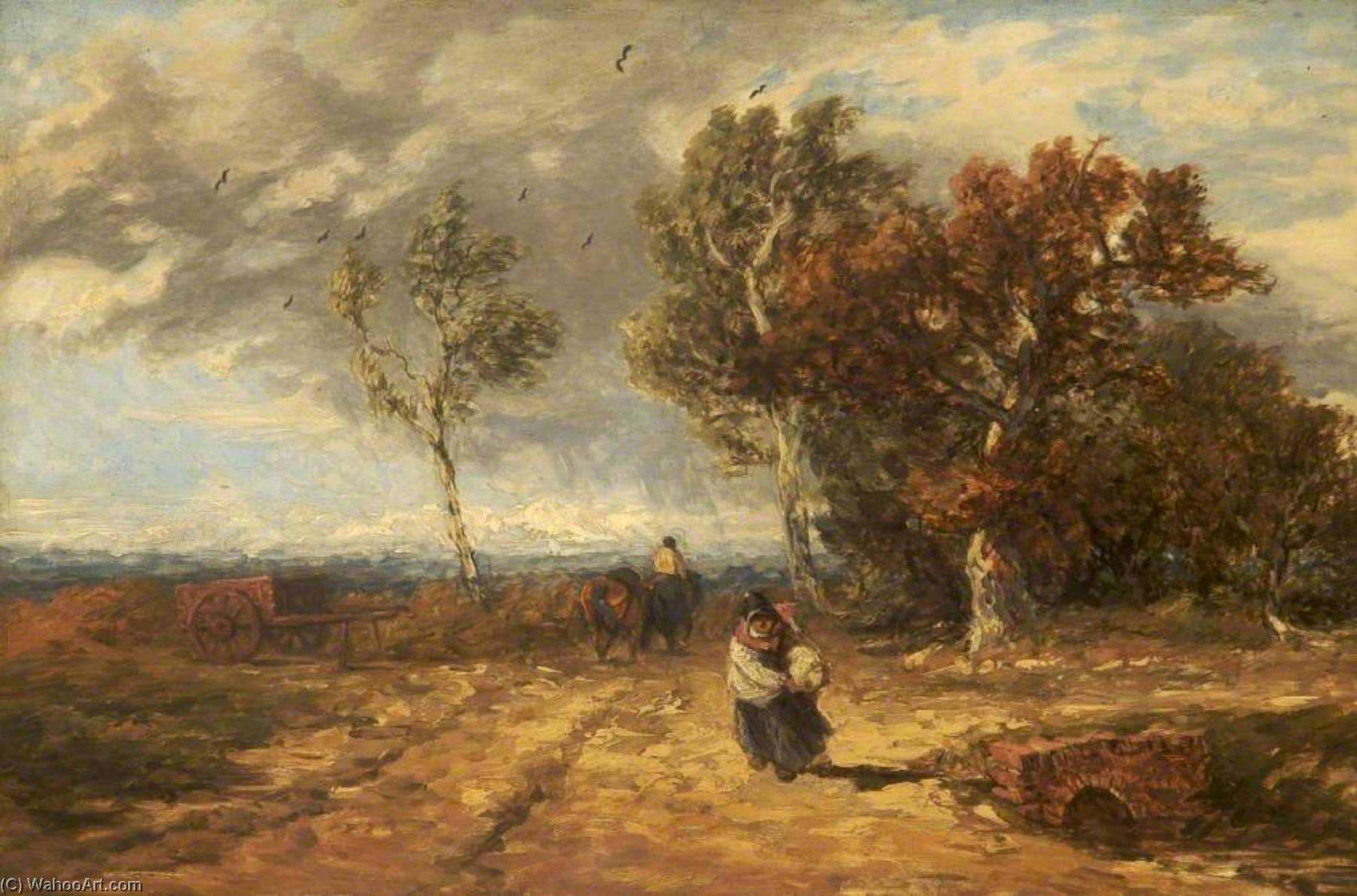 A Road By A Common, Windy Day — Дэвид Кокс (старший)