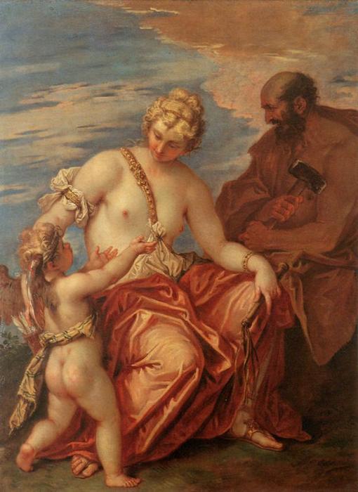 Venus, Cupid And Vulcan — Sebastiano Ricci