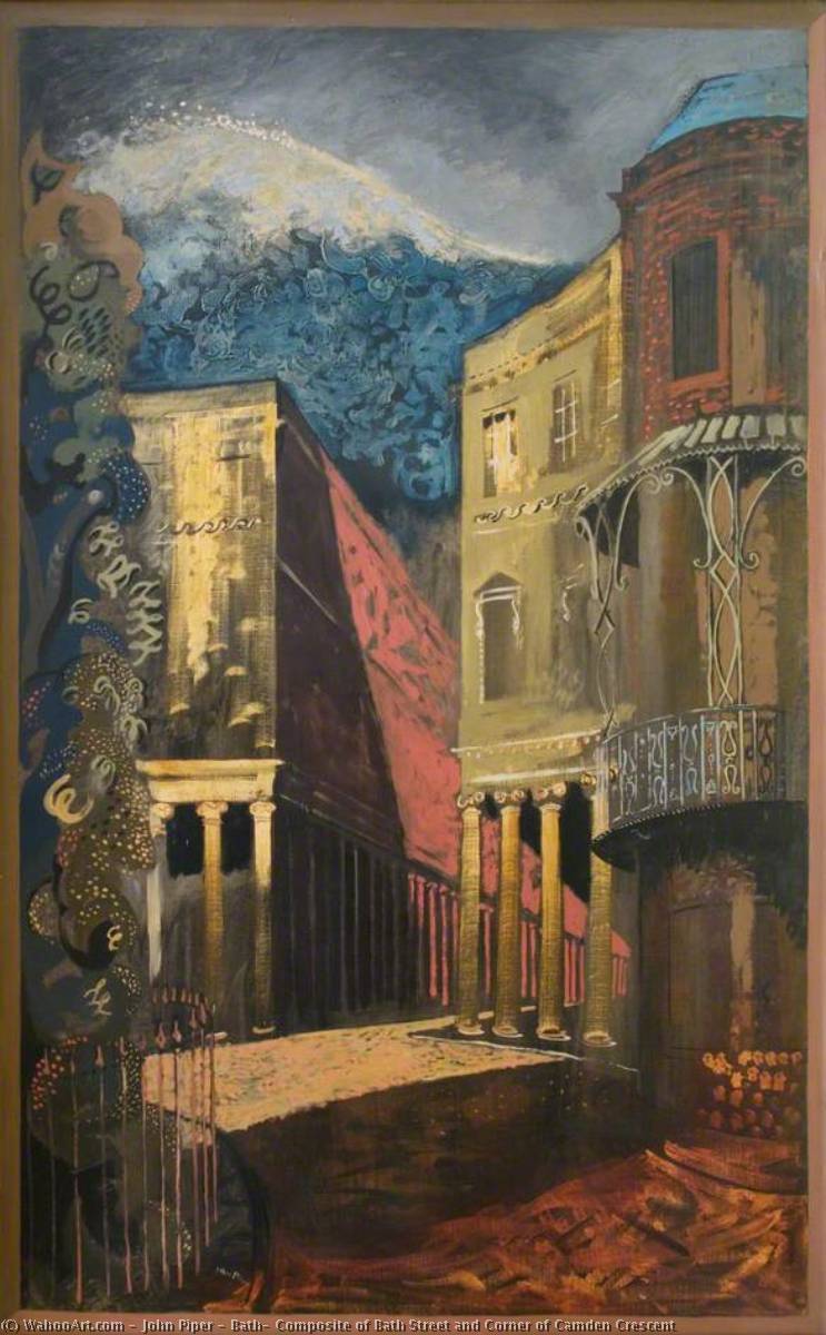Bath, Composite Of Bath Street And Corner Of Camden Crescent — John Piper
