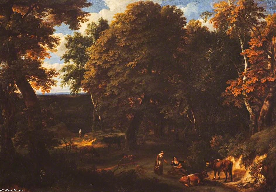 Landscape With Cattle And Figures — Cornelis Huysmans
