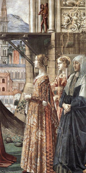 2.right Wall - Visitation (detail)3 — Domenico Ghirlandaio