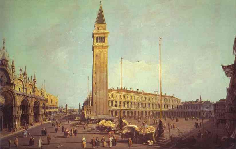 Piazza San Marco - Looking South-west — Canaletto