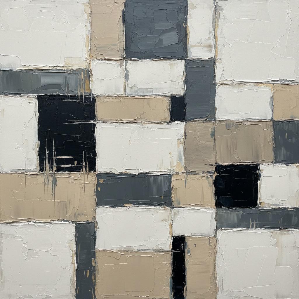 Monolithische Fragmente In Tonaler Stille: Eine Singuläre Studie Texturierter Geometrischer Gleichgewichte — Laurent Roche