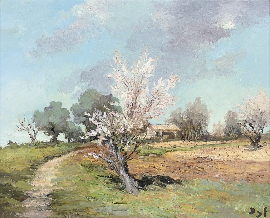 Almond Trees Flowering, (1970) — Marcel Dyf