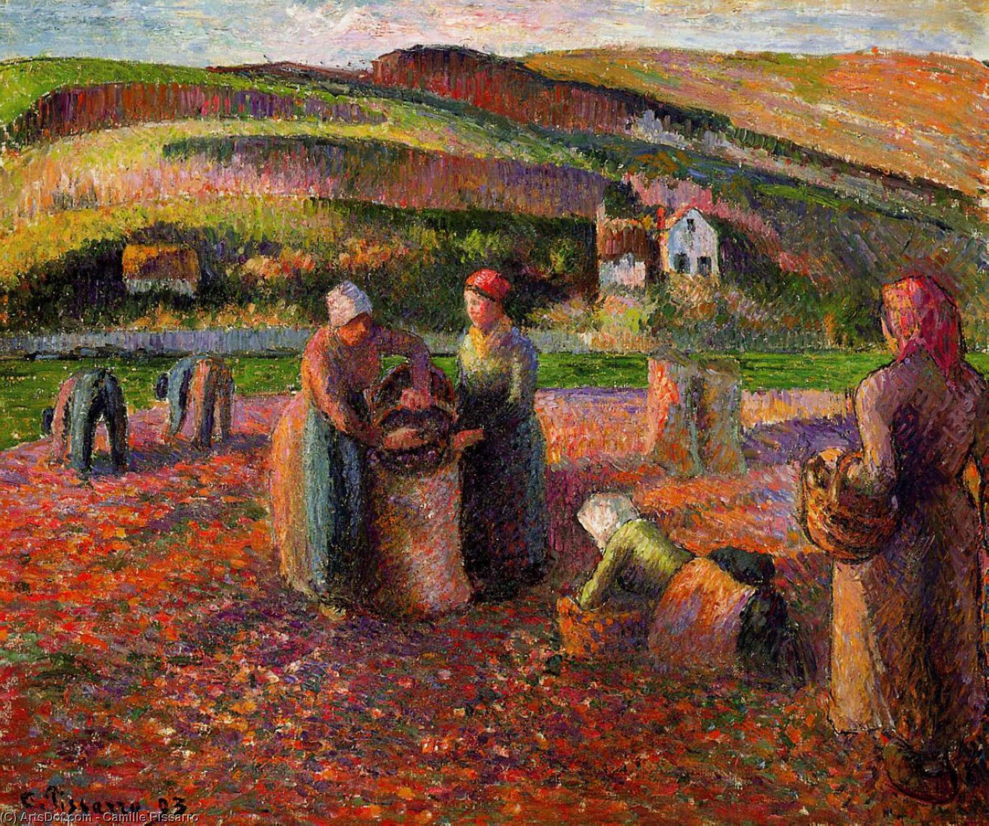 Potato Harvest 1 — Камиль Писсарро