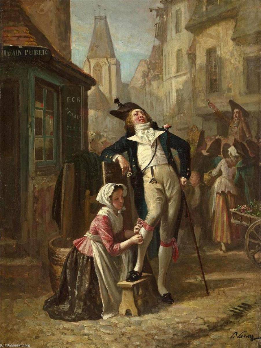 Mending The Stocking — Paul Alexandre Alfred Leroy