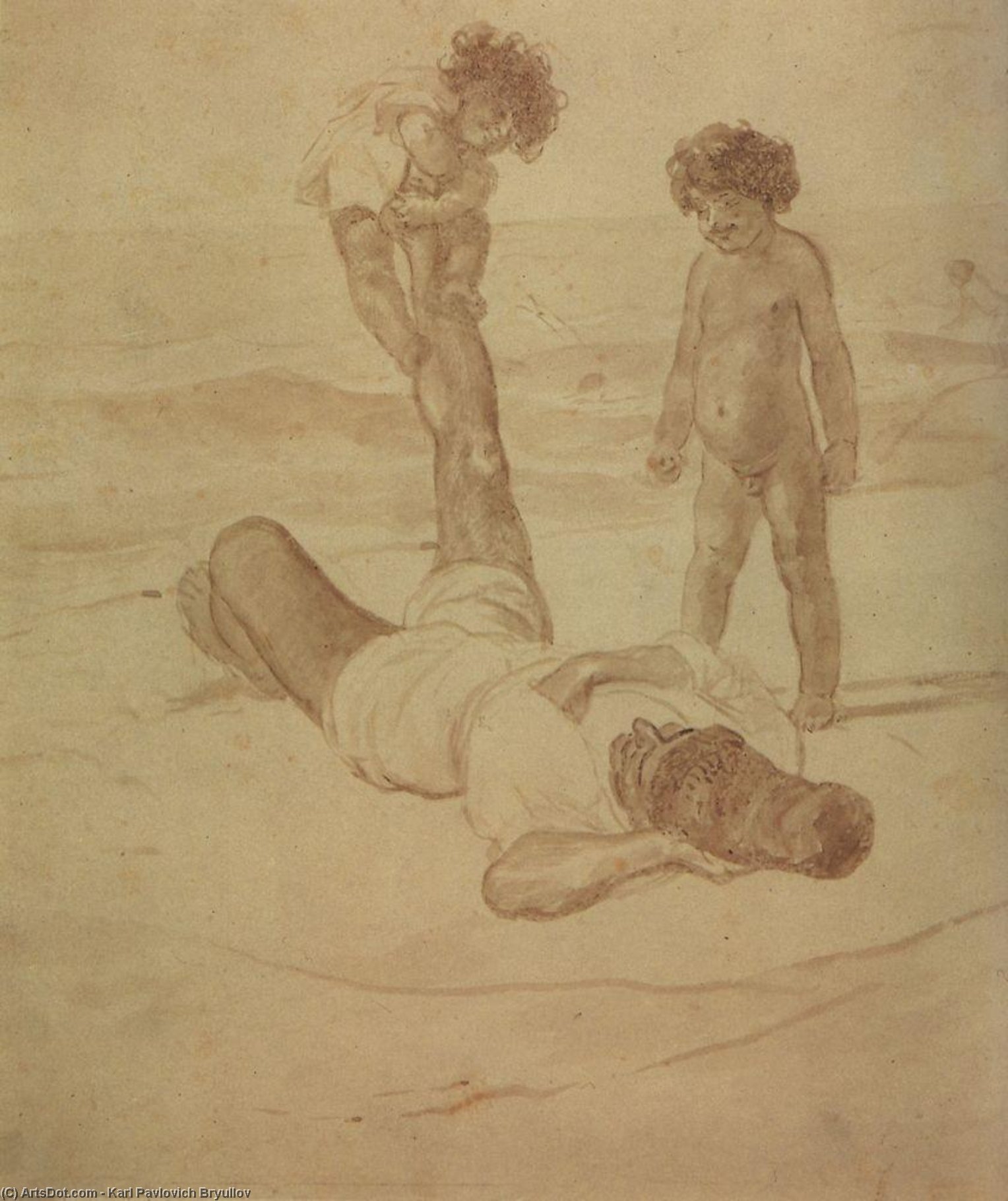 Lazzaroni And Children — Karl Pavlovich Bryullov