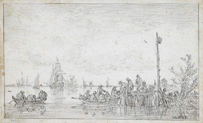 Estuary With Ships And Small Boats — Jan Josephszoon Van Goyen