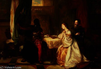 Othello Relating His Adventures To Desdemona — Robert Aleksander Hilinford