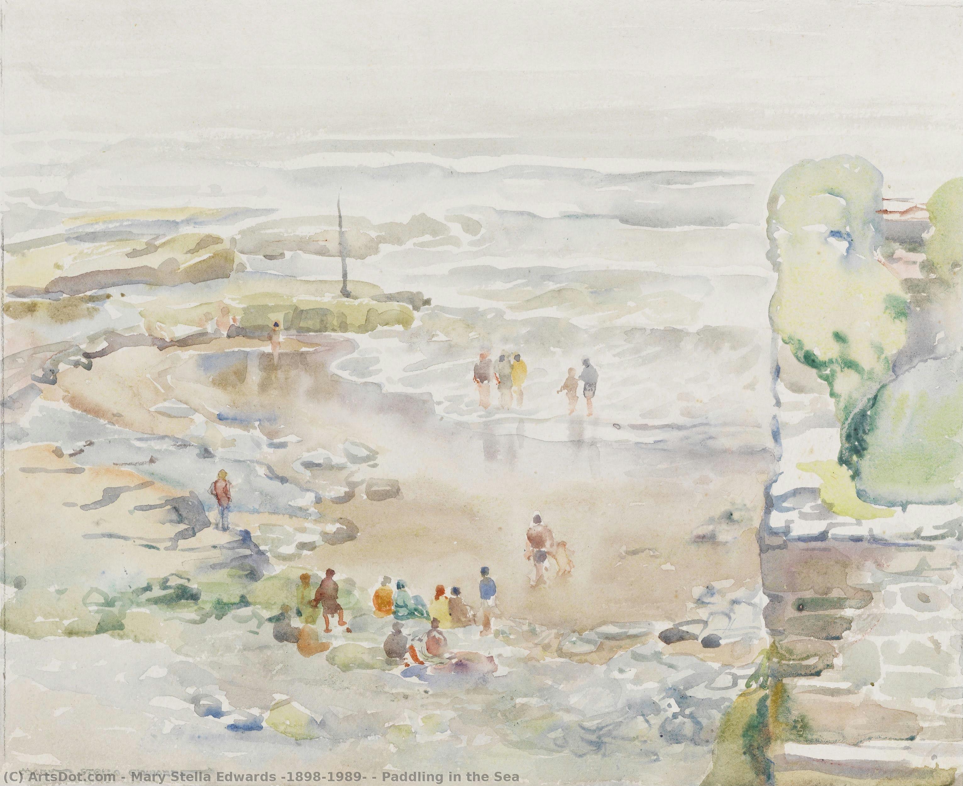 Paddling In The Sea — Mary Stella Edwards (1898-1989)