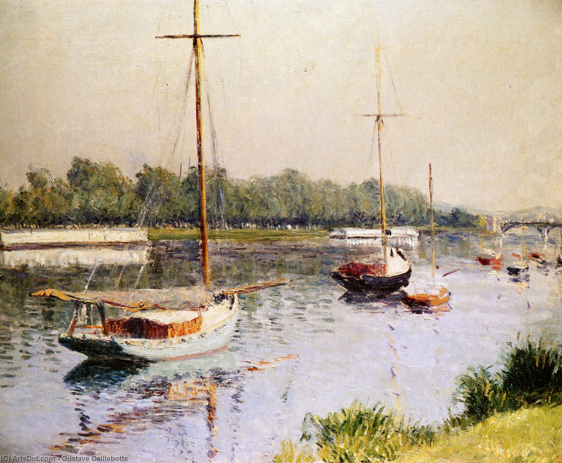 The Harbour Of Argentueil — Gustave Caillebotte