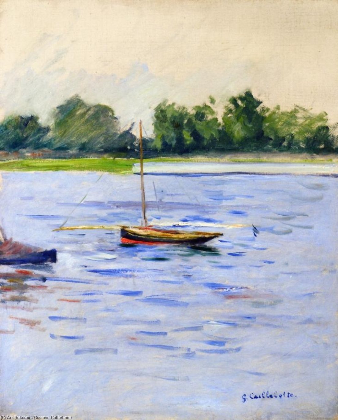 Sailing Boats On The Seine At Argenteuil — Gustave Caillebotte
