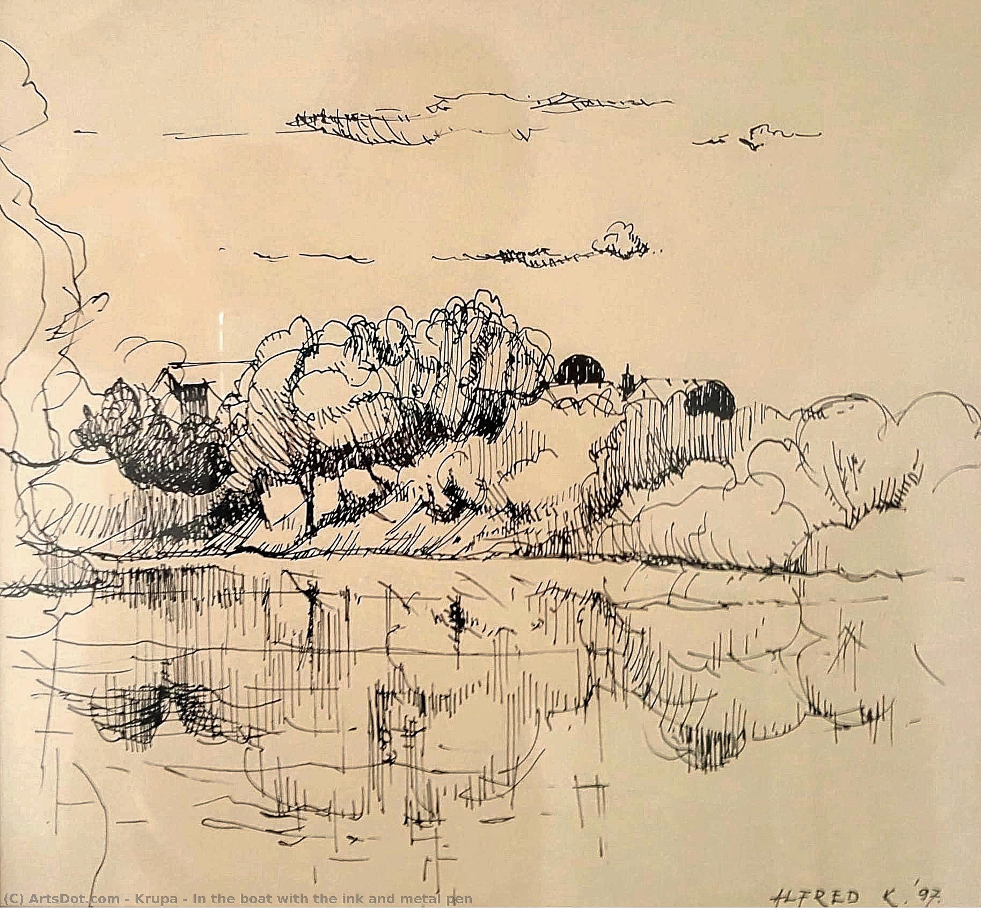 In The Boat With The Ink And Metal Pen — Krupa