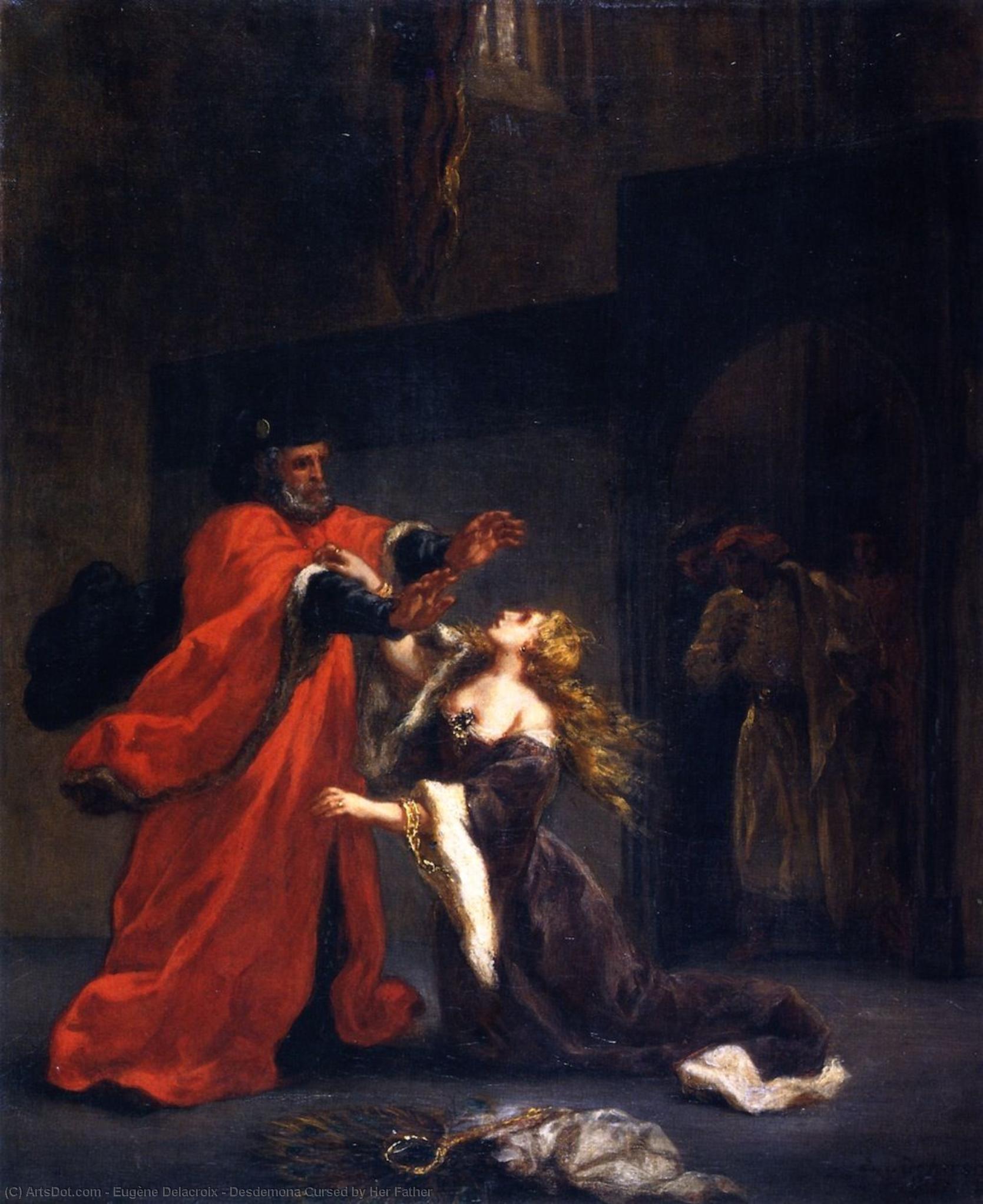 Desdemona Von Ihrem Vater Verflucht — Eugène Delacroix