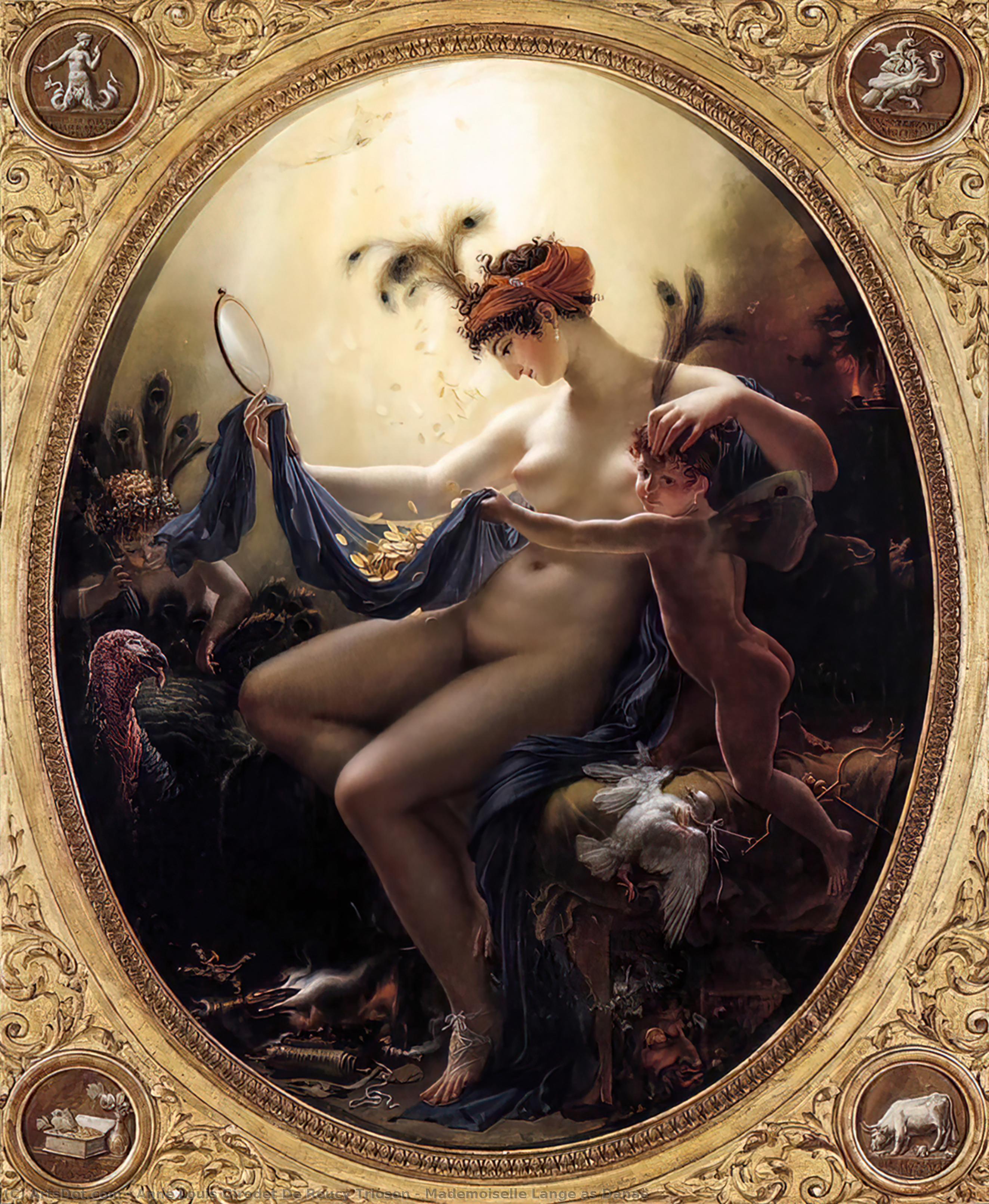 Mademoiselle Lange As Danaë — Anne-louis Girodet