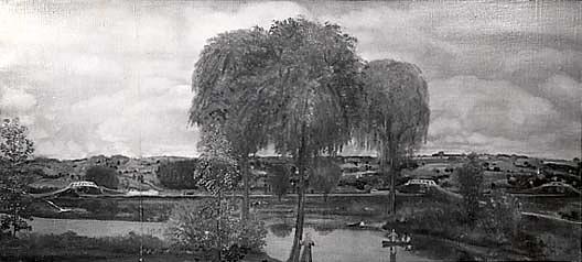 Along The Erie Canal, (painting) — Arthur B. Davies