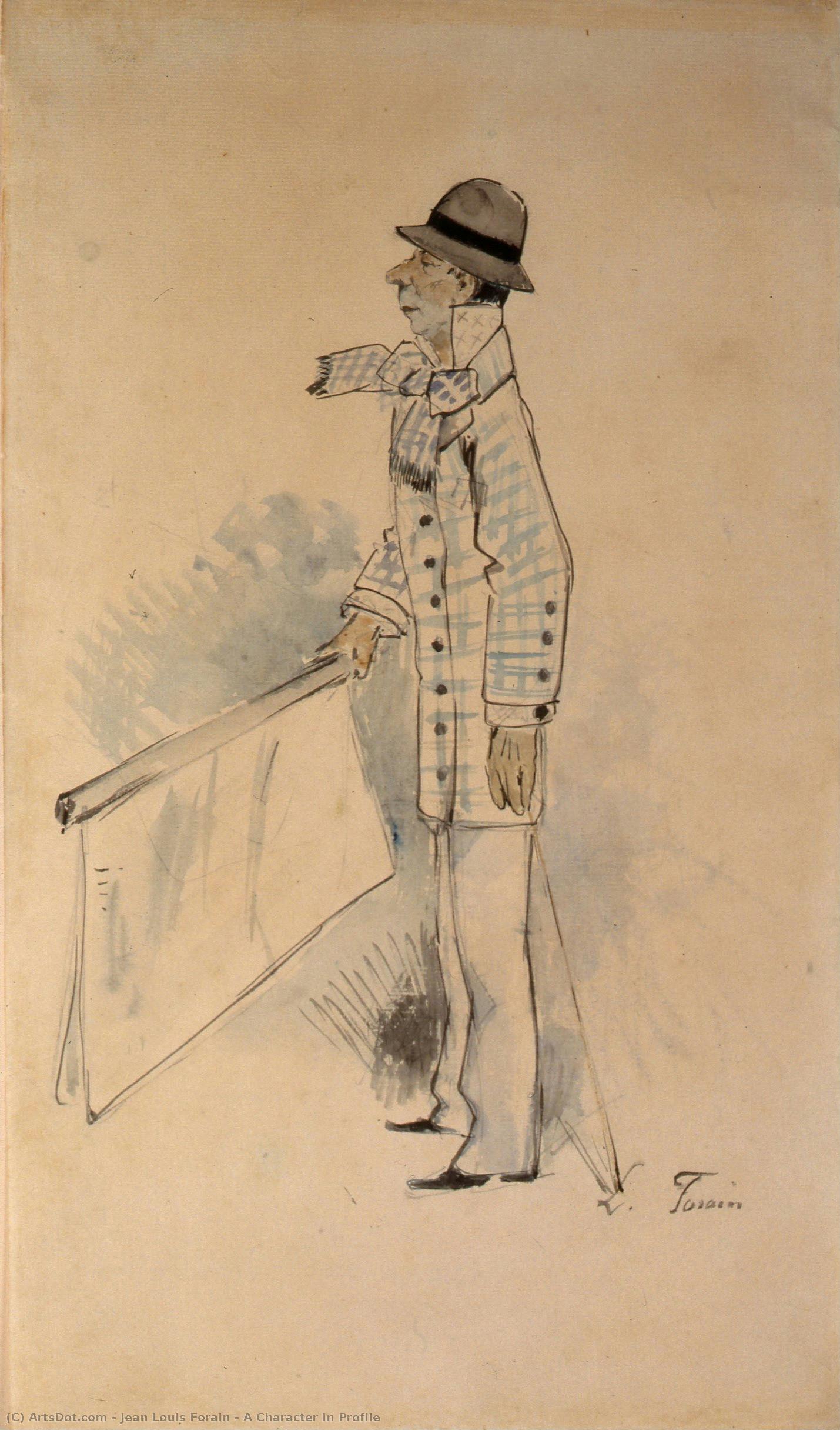 A Character In Profile — Jean Louis Forain