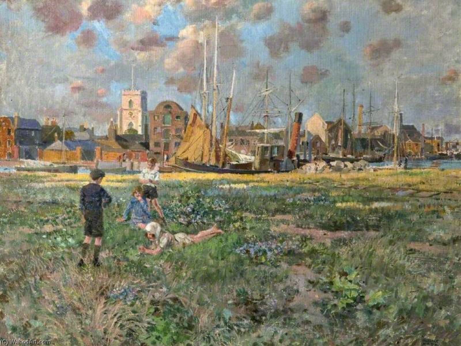 Poole Quay From Hamworthy, Dorset — Eustace P. E Nash
