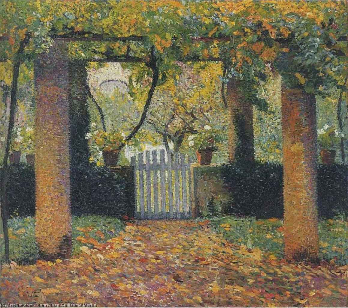 Porte Du Potager Dans Tonnelle — Henri Jean Guillaume Martin