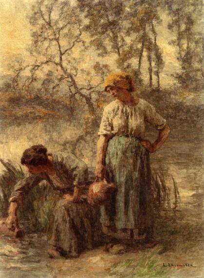 Drawing Water — Леон Лермитте