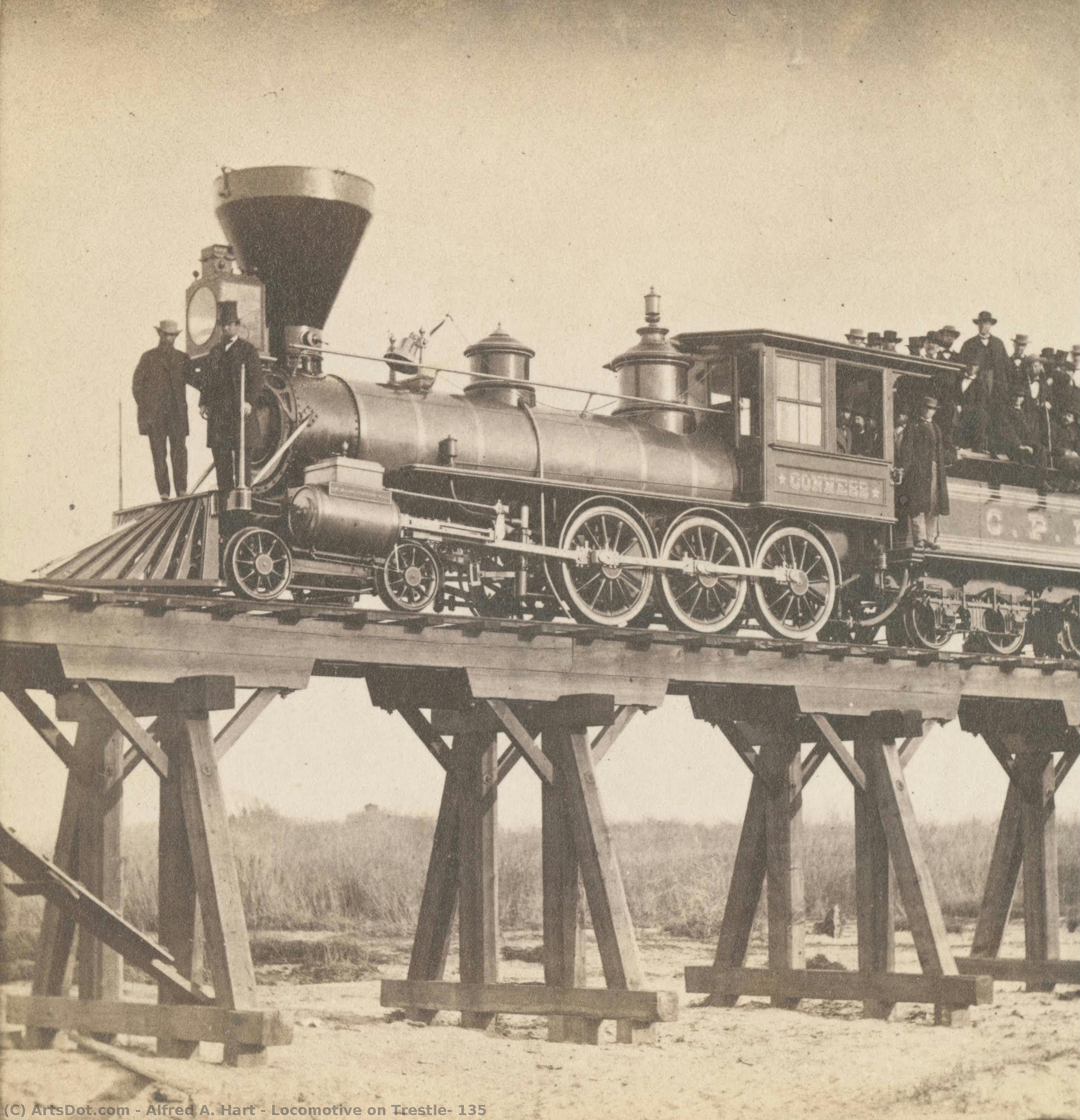 Locomotive On Trestle, 135 — Alfred A. Hart