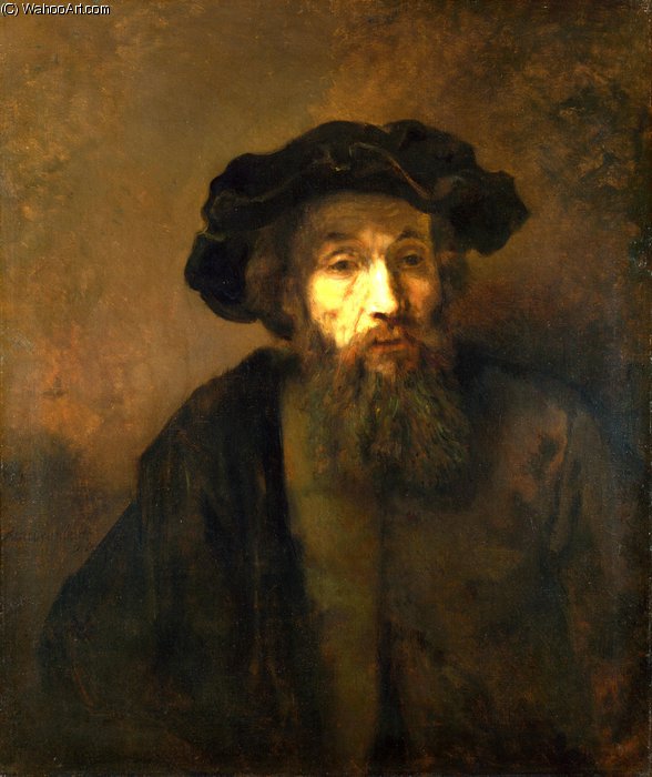 A Bearded Man In A Cap — Рембрант