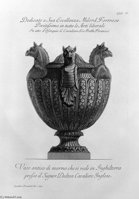 Vase With Ancient Marble Griffins And Ribbing — Giovanni Battista Piranesi