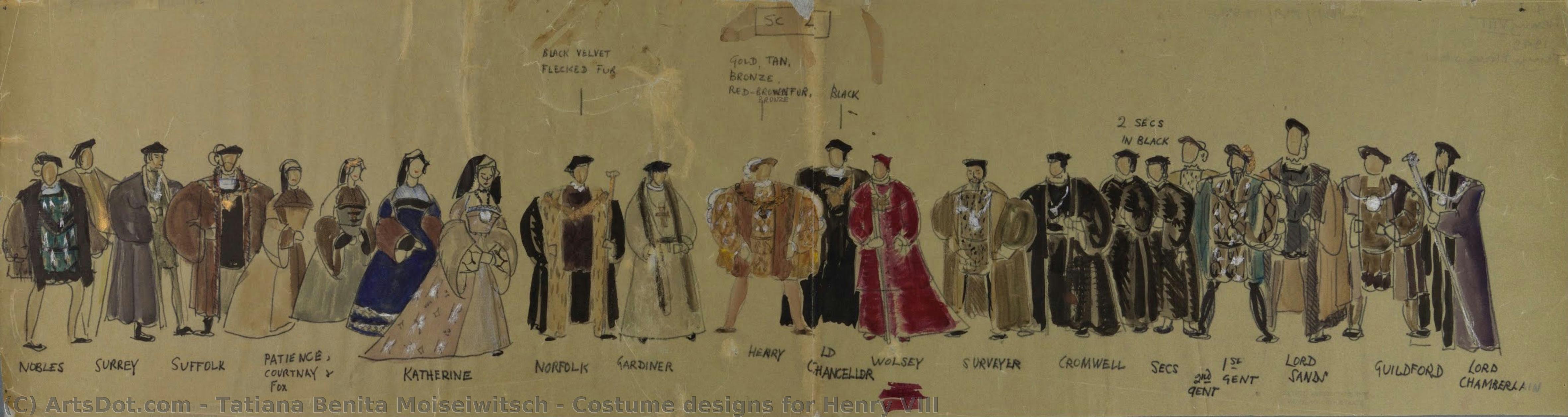 Costume Designs For Henry Viii — Tatiana Moiseiwitsch