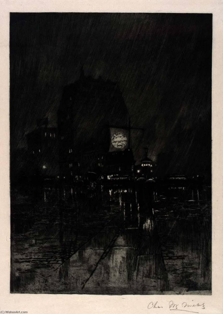 Rainy Night, Madison Square — Carlos Federico Guillermo Mielatz