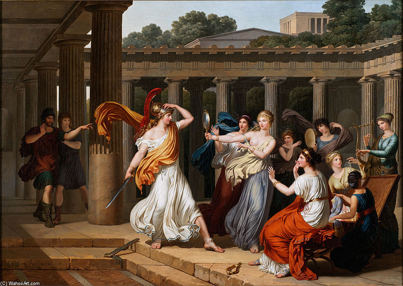 Odysseus Recognises Achilles Amongst The Daughters Of Lycomedes — Louis Gauffier
