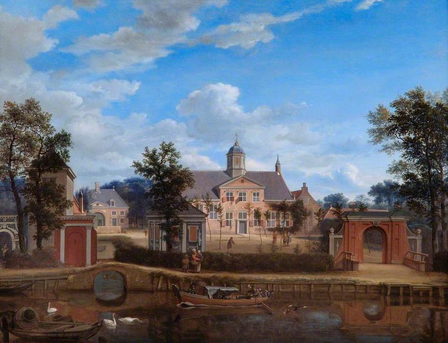 The Château Of Goudestein, On The River Vecht, Near Maarsen — Jan Van Der Heyden