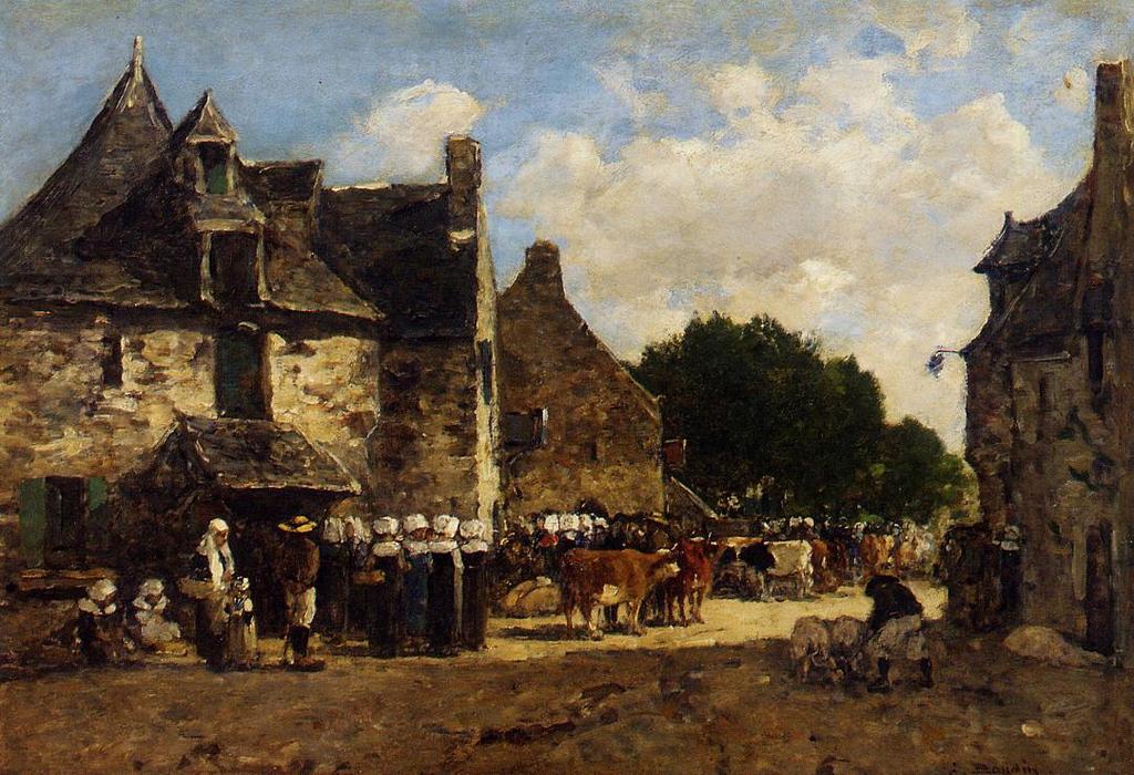 Jour De Fiore, Le Faou — Eugène Louis Boudin