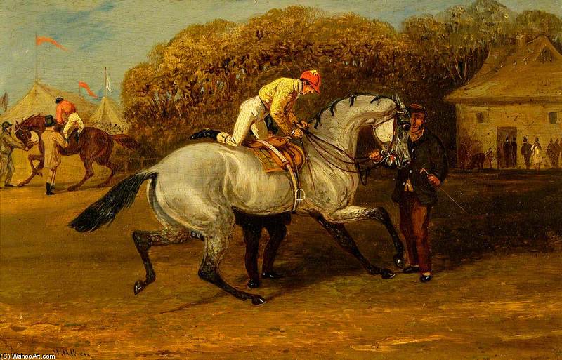 Jockey Mounting — Samuel Henry Gordon Alken