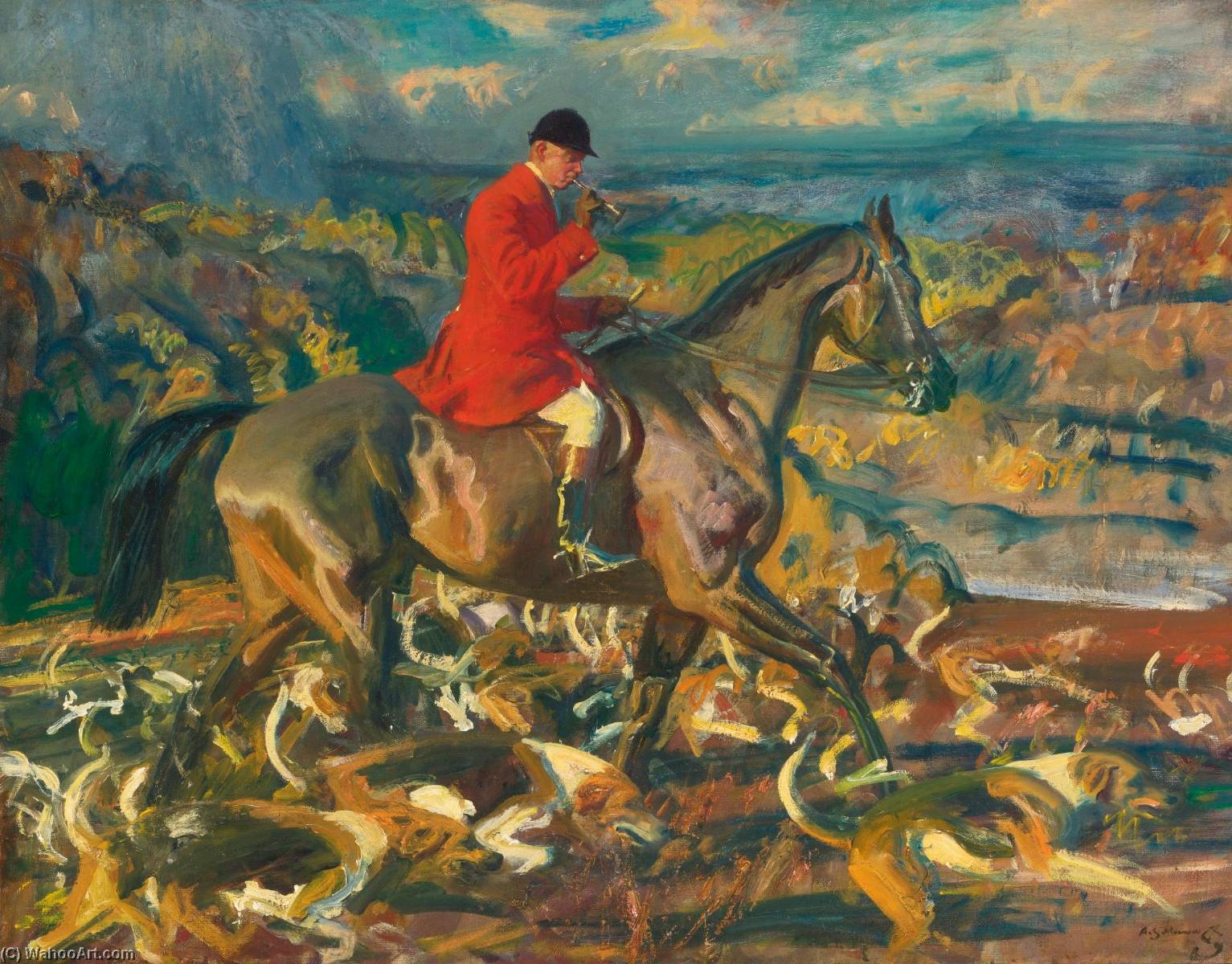 The Huntsman And His Hounds — Sir Alfred James Munnings