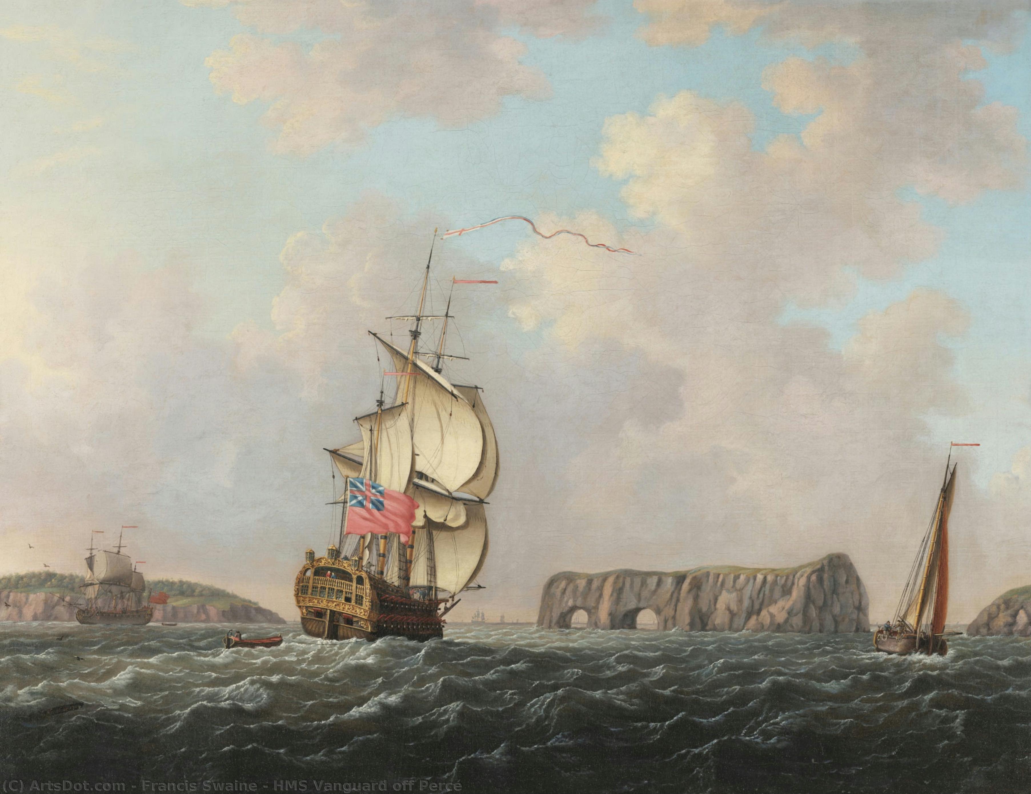 Hms Vanguard Off Percé — Francis Swaine