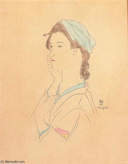 Portrait De Femme Orientale — Leonard Fudžita