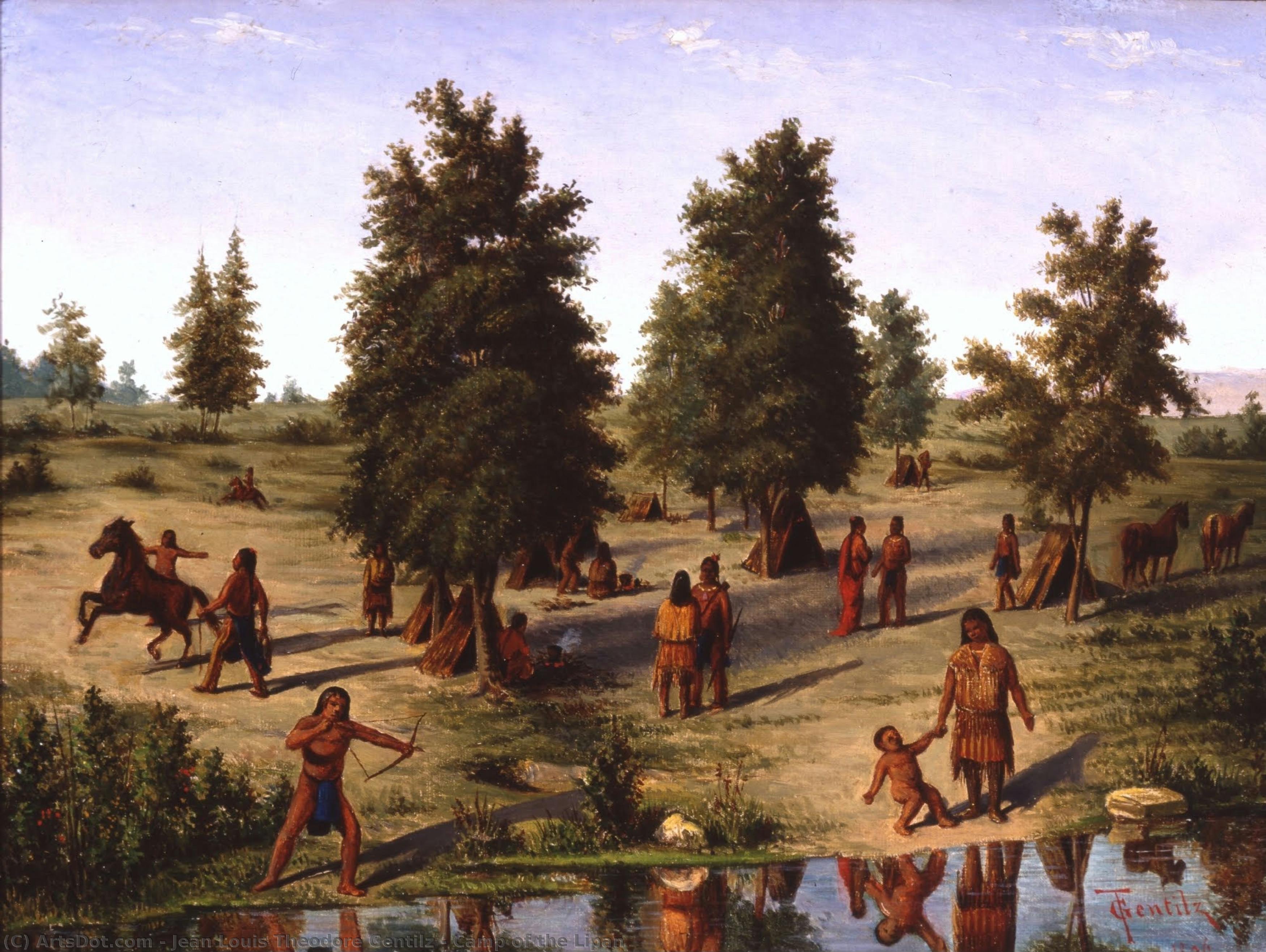 Camp Of The Lipan — Jean Louis Theodore Gentilz