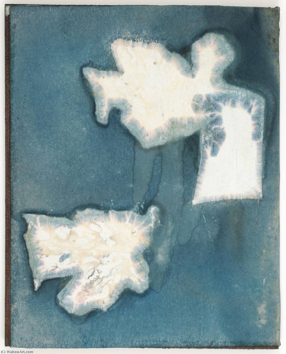 Untitled (manila Paper Stained Blue With Black Ink Wash Design) — Joseph Cornell