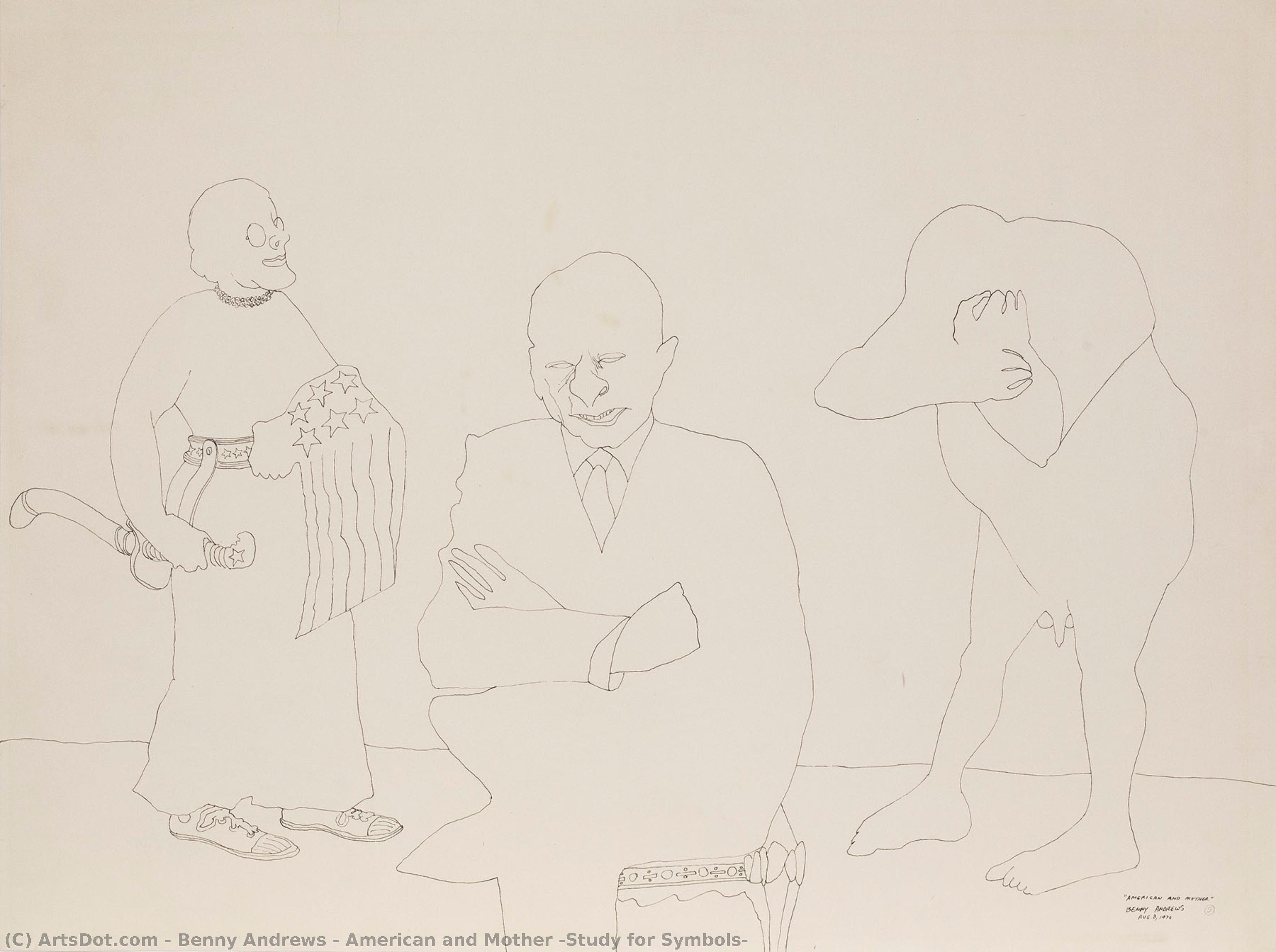 American And Mother (study For Symbols) — Benny Andrews