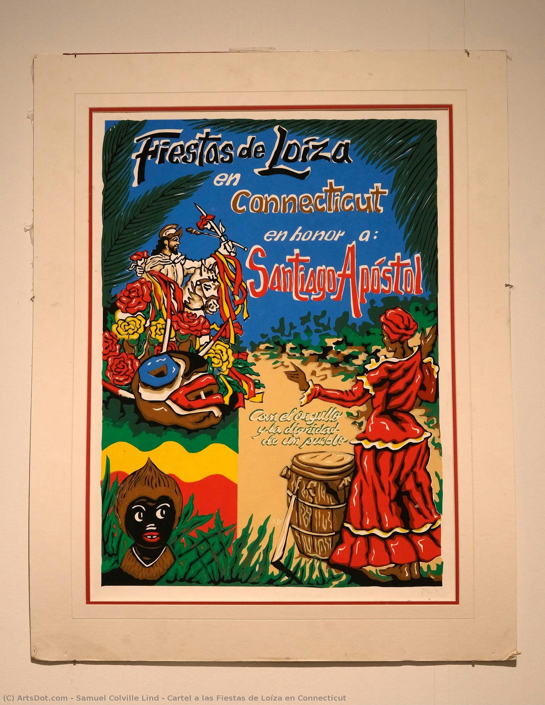 Cartel A Las Fiestas De Loíza En Connecticut — Samuel Colville Lind