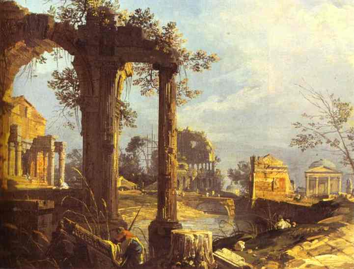 Capriccio - View With Ruins — Canaletto