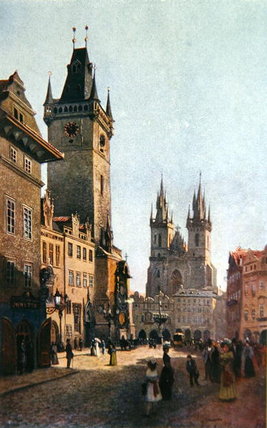 View Of Staromestsky Rynk With The Town Hall And — Václav Jansa