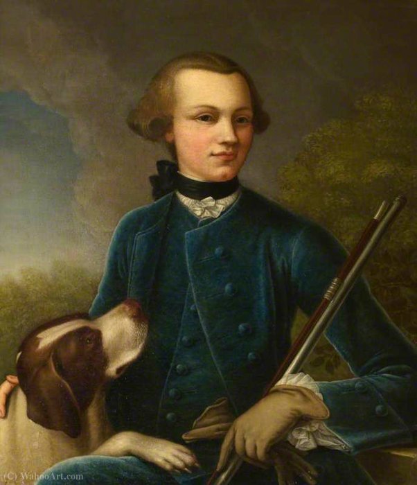 Portrait Of A Young Man With A Dog — Martin Van Meytens