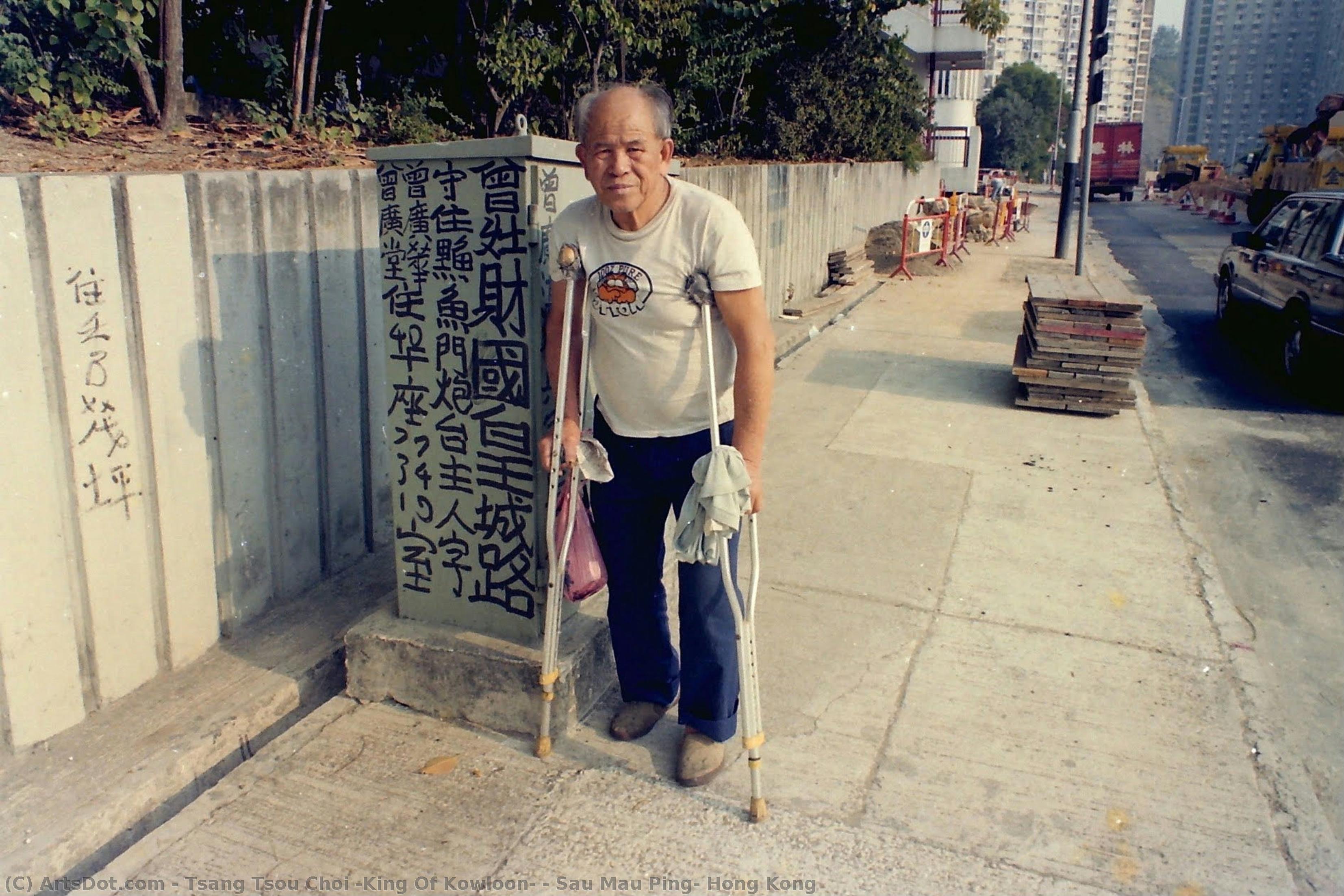 Sau Mau Ping, Hong Kong — Tsang Tsou Choi (king Of Kowloon)